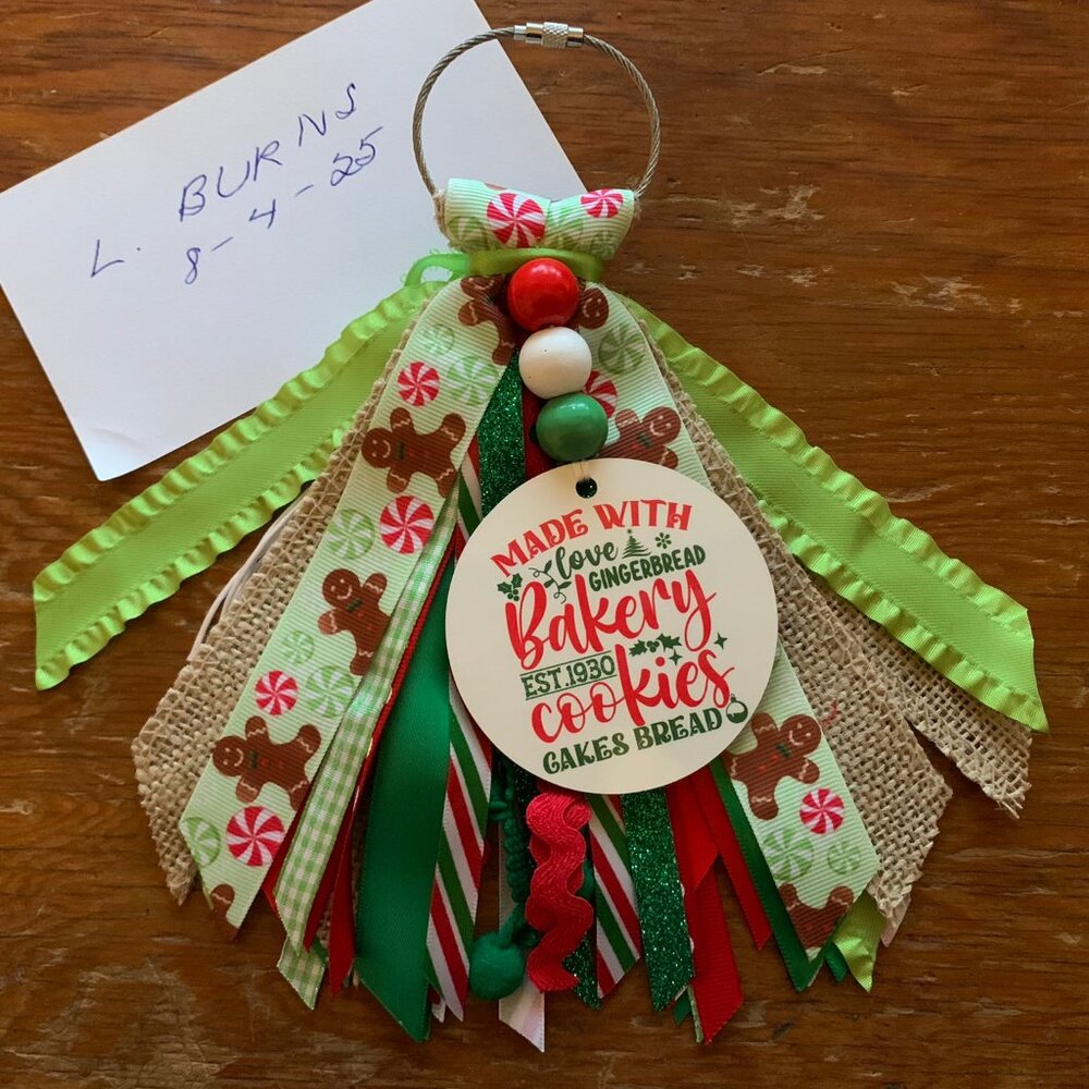 Gingerbread Bakery Themed Bogg Bag Tassel/Tag